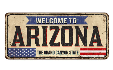 Welcome to Arizona vintage rusty metal sign