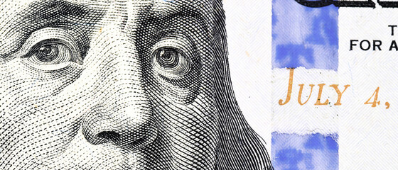 close up of banknote for background   