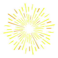 Obraz premium Radial brush Lines in Circle Form for comic books . fireworks Explosion background . Vector Illustration . Starburst round Logo . Circular Design element . Abstract Geometric star rays . Sunburst .