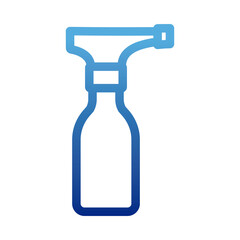 disinfectant bottle with spray , disinfectant solution, disinfectant, degraded line style icon