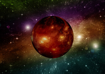 galaxy in a free space. 3D rendering