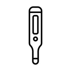 fever thermometer , medical instrument thermometer, line style icon
