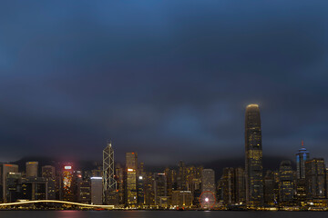 Skyline of Victoria Harbor, Hong Kong, China
