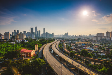 Fototapeta na wymiar Kuala Lumpur skyline panorama, Malaysia