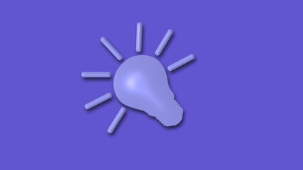 Amazing 3d bulb icon,beautiful blue idea bulb icon