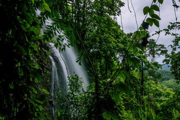 The beauty of Palaoorkotta waterfalls in Malappuram district of Kerala state, India.