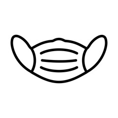 medical mask, protection against viruses, line style icon