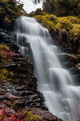 The beauty of Palaoorkotta waterfalls in Malappuram district of Kerala state, India.