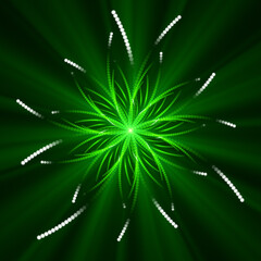 abstract shape on green background, abstract background