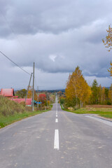 北海道の真っ直ぐな道