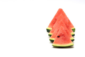 Watermelon of various shapes in white background