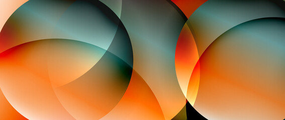 Circle modern geometric abstract background with liquid gradients