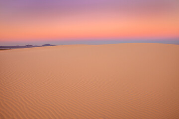 Beautiful light over the sand dunes of Myall Lakes National Park.East Coast of N.S.W. Australia