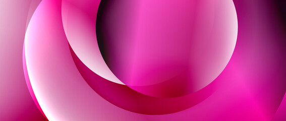 Circle modern geometric abstract background with liquid gradients
