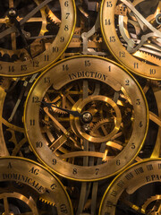 Fototapeta na wymiar Astronomical clock in Notre Dame de Strasbourg in Alsace
