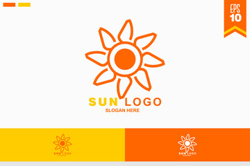 Obraz premium Abstract sun logo design template
