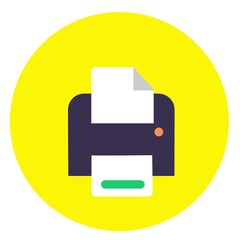 printer icon essential flat design
