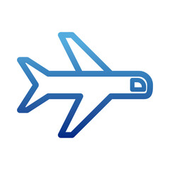 airplane , passenger plane, degraded line style icon