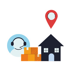 delivery location house with customer service