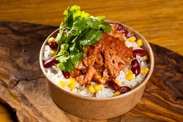 rice with meat and beans