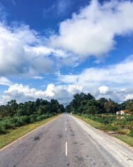 The journey towards the mountains in Assam