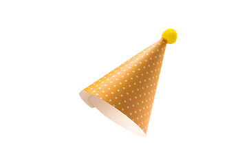 Colorful birthday cap isolated on white