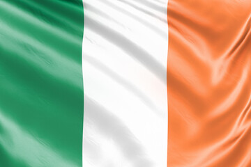 Banner. Realistic flag. Waving flag of the country of the European Union. 3d illustration