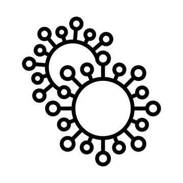 coronavirus or covid 19 symbol, prevention of covid, line style icon