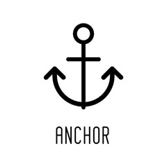 Anchor line icon. Vector illustration