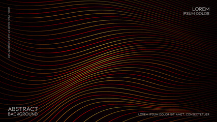 Abstract wavy line background with geometric composition