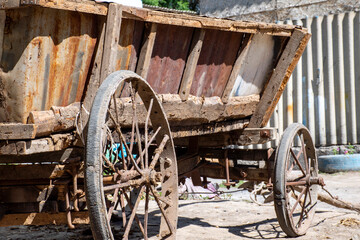 Old farm cart, horse cart, farm cart