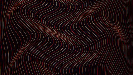 Abstract wavy line background with geometric composition