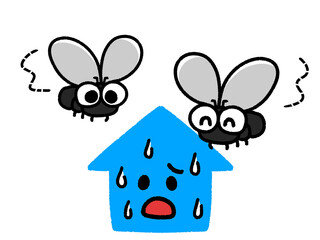 家に集まるハエ、コバエ