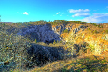 Cave and karst landscape in Slovenia