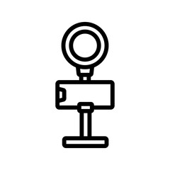 light equipment for selfie icon vector. light equipment for selfie sign. isolated contour symbol illustration