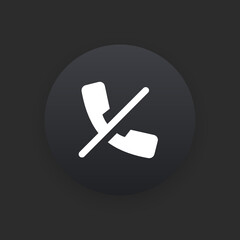 Hang Up -  Matte Black Web Button