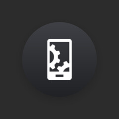 App Development -  Matte Black Web Button