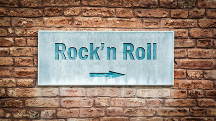 Obraz premium Street Sign to Rockn Roll