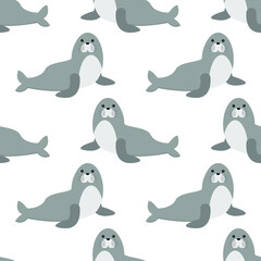 seamless pattern with seal