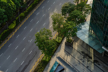 Singapore street from above