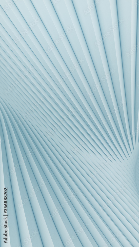 Poster Abstract white waves and lines pattern. Futuristic background. 3d rendering