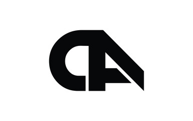 DA or AD Letter Initial Logo Design, Vector Template