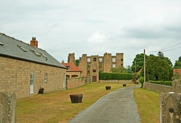 Fototapeta na wymiar View of Thorpe Salvin Old Hall, Rotherham, South Yorkshire, in June 2020.