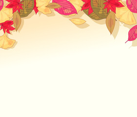 가을 낙엽 벡터 일러스트