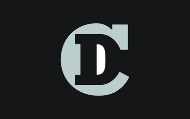 DC or CD Letter Initial Logo Design, Vector Template
