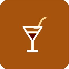 glass with drinking straw