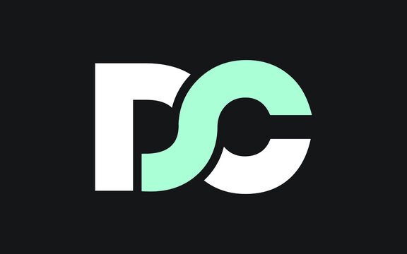 DC or CD Letter Initial Logo Design, Vector Template