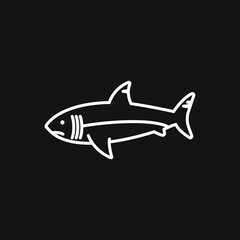 Obraz premium Shark icon. Sea and Ocean Animal symbol isolated on background.