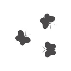 Butterflies icon in flat style.Vector illustration.	
