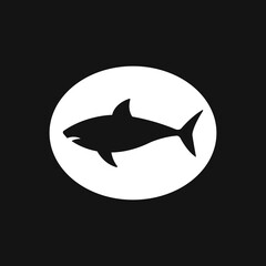 Shark icon. Sea and Ocean Animal symbol isolated on background.